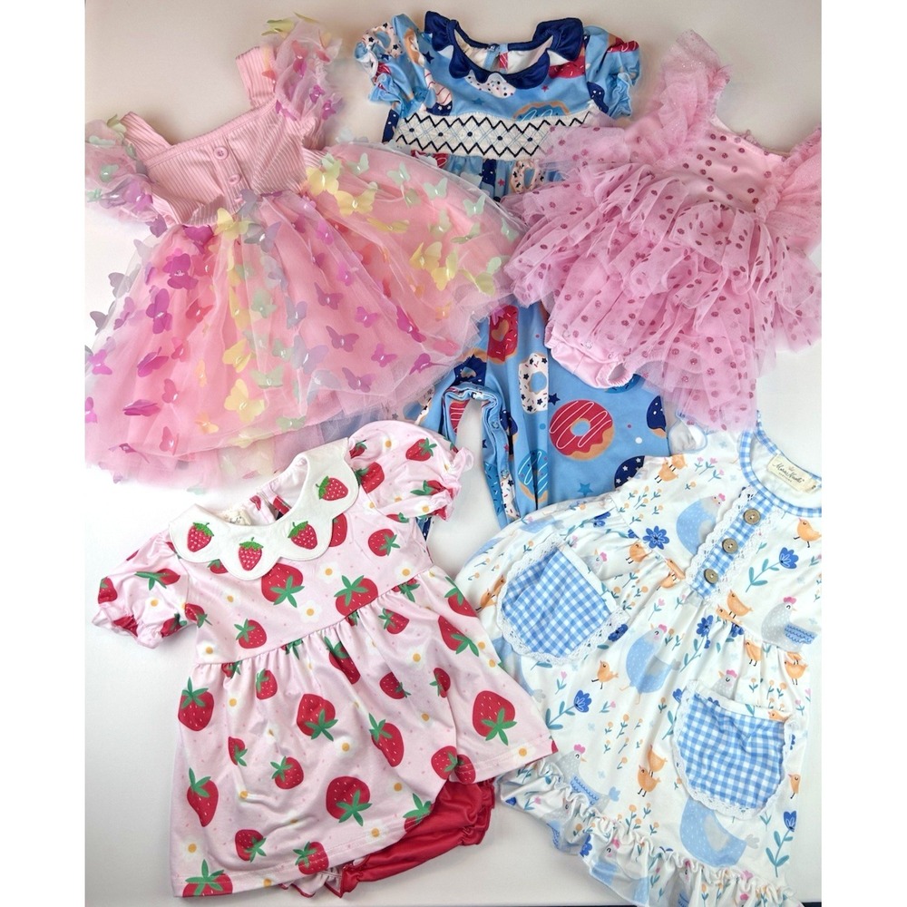 5 pc Marie Nicole Boutique Style Sweet Whisical Emboroiderd Size 18/24 Month